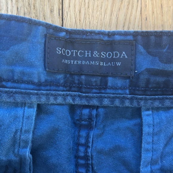 Scotch and soda size 33 men’s camo shorts blue - Picture 2 of 6